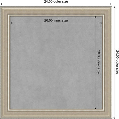Amanti Art Silver Framed Magnetic Board 24x24 Medium Vision Board - Image 4