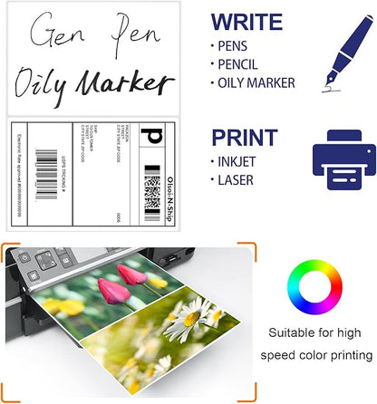 8-1/2"×5-1/2" Shipping Labels 60 Labels Sticker Paper - Image 4
