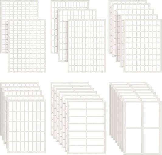 1723 Pieces Matte Labels Sticker Removable Rectangular Labels Writable Blank by Zonon