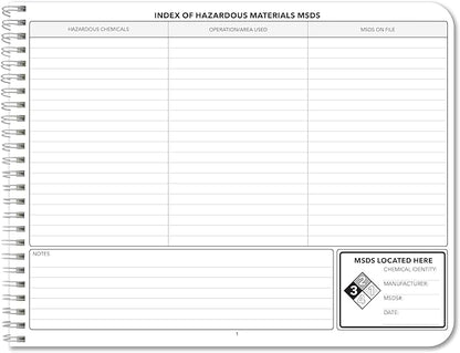 BookFactory Hazardous Material Log Book/Haz Mat Materials Tracking Logbook - Image 4