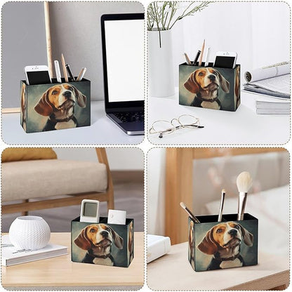 Famame Oil Painting Beagle Dog Pencil Holder - Image 4