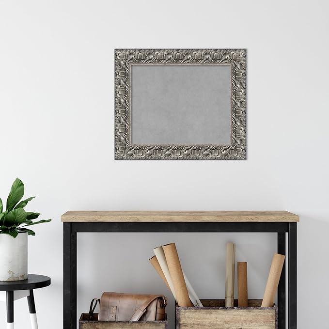 Amanti Art Silver Framed Magnetic Board 22x26 Small Vision Board - Image 5