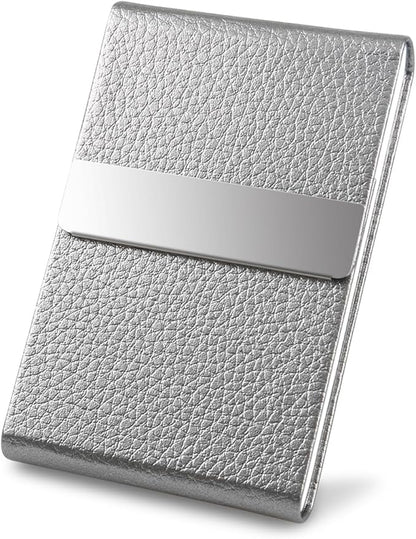 Business Card Holder with Ultra Slim Design, Business Card Case with Premium PU by DMFLY