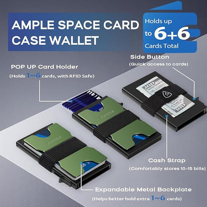 RUNBOX Slim Card Holder Wallet for Men, Minimalist RFID Blocking Wallet - Image 2