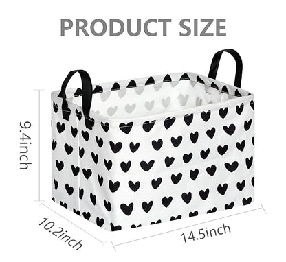 FUULOXE Rectangular Valentines Basket Storage Bin - Image 2