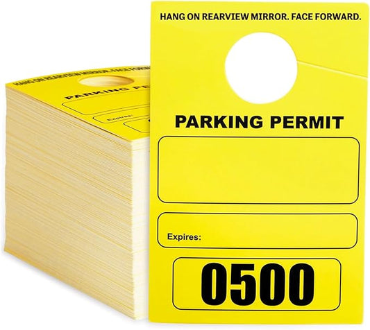 Juvale Rectangular Parking Permit Hang Tags by Juvale