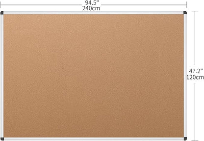 VIZ-PRO Cork Notice Board Bulletin Board, 96 X 48 Inches - Image 3