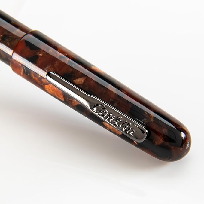 Conklin All American Fountain Pen in Brownstone – Stub Nib, Rich Brown Finish & - Image 4