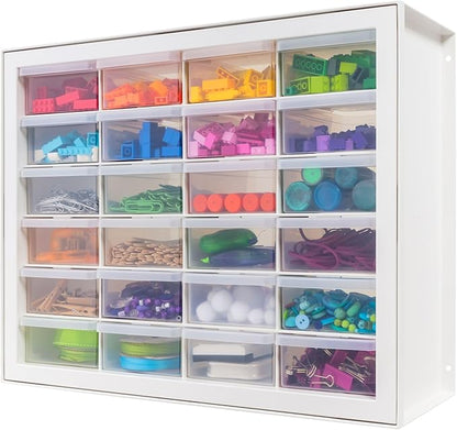 IRIS USA Plastic Drawer Storage Organizer, 24-Drawer Teacher Toolbox Bead Small by IRISUSA