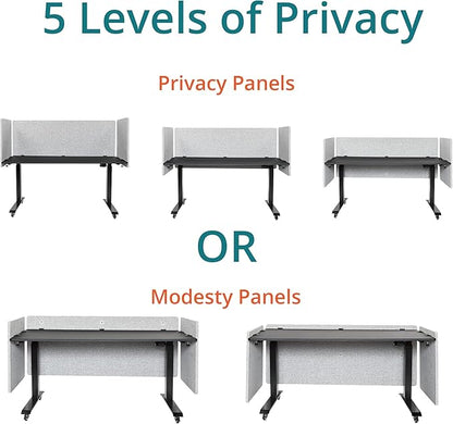 Stand Up Desk Store ReFocus Clamp-on Acoustic Desk Divider Privacy Panel That - Image 7