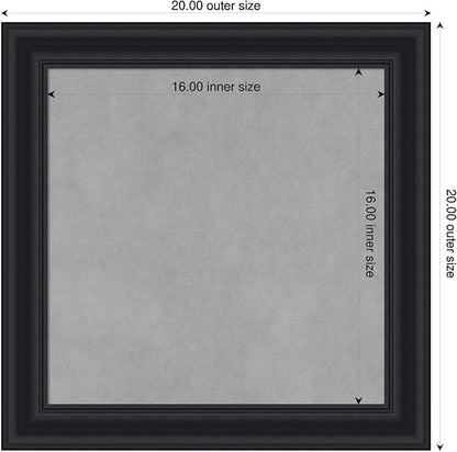 Amanti Art Black Framed Magnetic Board 20x20 Small Vision Board - Image 2