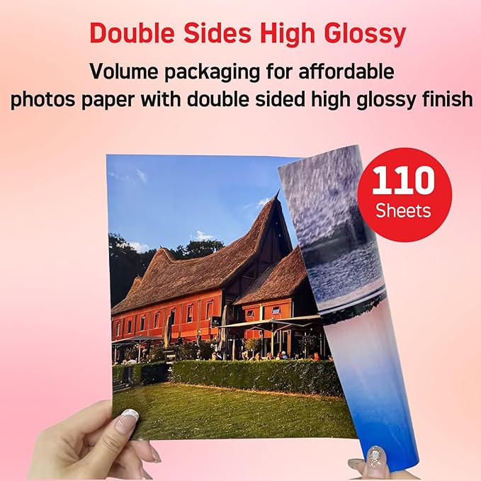 HARtwii 110 Sheets Thick Double Side Glossy Photo Paper 8.5x11 Inches 69lbs - Image 6