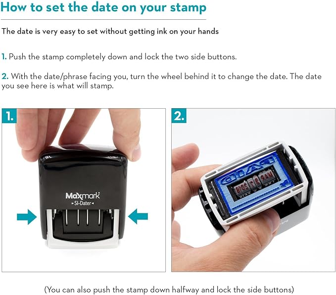 MaxMark Office Self Inking Date Stamp - Image 4