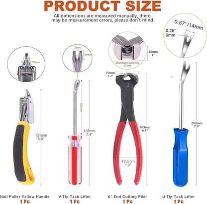 Upholstery Staple Remover Tack Puller Nail Remover Tool Set Nail Puller Plier - Image 2