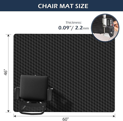 Chair Mat for Carpet, SALLOUS 46" x 60" Office Chair Mat for Carpeted Floors - Image 2