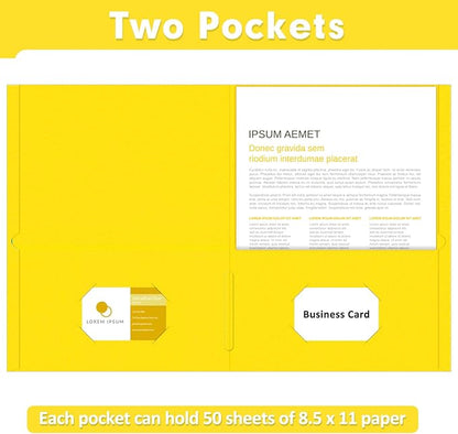 Two Pocket Folders, PANDRI 50 Pack 2 Pocket Folders, Letter Size Paper File - Image 4