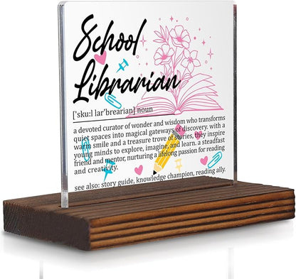 School Librarian Gifts, Thank You Desk Sign by Pariveca