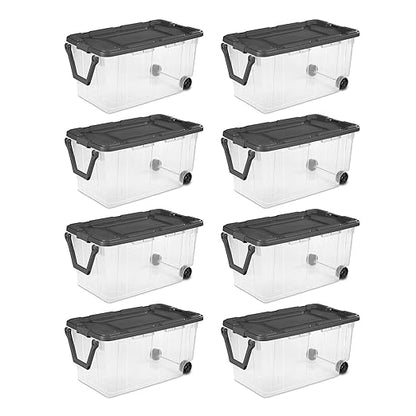 Sterilite 8-Pack Modular Stacker Box, Durable Clear Plastic Storage Bins - Image 5
