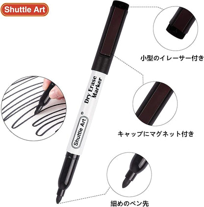 Shuttle Art Dry Erase Markers, 15 Pack 3 Colors Magnetic Whiteboard Markers - Image 3