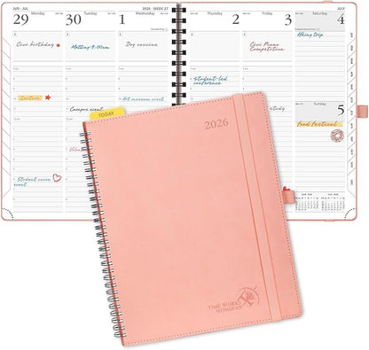 POPRUN 2026 Planner with Hourly Schedule, Vertical Layout by POPRUN