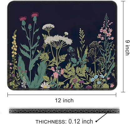 Auhoahsil Mouse Pad, 12 x 10 in Flower Theme Computer Mouse Pad - Image 7