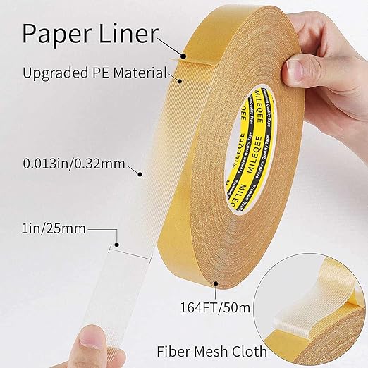MILEQEE Double Sided Tape Heavy Duty, 1in x 164FT, Extra Large Universal High - Image 2