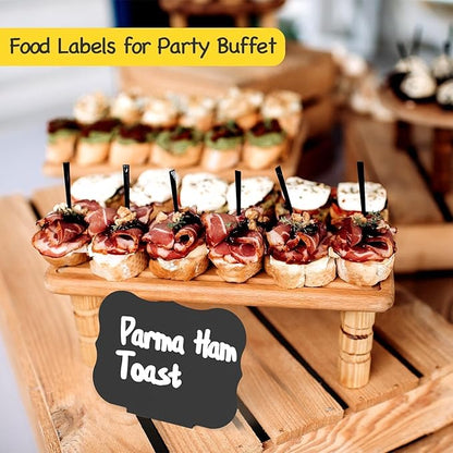 PigPotParty 18 Pcs Food Labels for Party Buffet w/Cleaning Spray - Image 6
