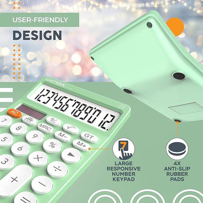 CATIGA 12 Digit Desktop Calculator Basic Desk Calculator - Image 6