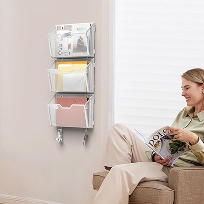 YINGHUA 6 Pack Mesh File Holders Wall Mounted - Image 6