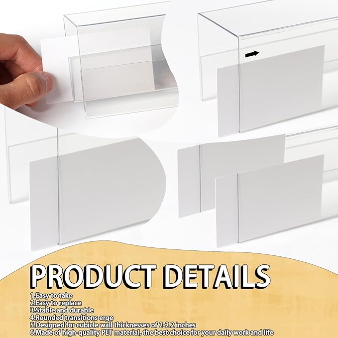 SHIQIKEJIPTY Cubicle Name Plate Sign Holder - Image 3