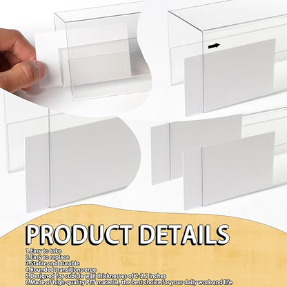 2X8 PET Cubicle Name Plate Holders Cubicle Name Plate Sign Holder Wide 2.2 in - Image 3