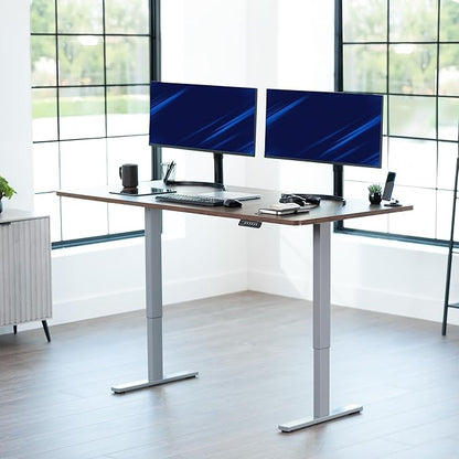 VIVO Electric 71 x 36 in Rustic Standing Desk, Memory Height Adjustment - Image 2