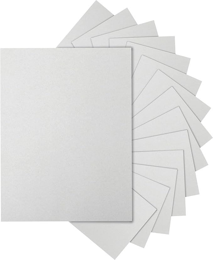 Silunkia 300 Sheets Grey Cardstock 8.5 x 11 Certificates Paper, 75lb Premium by Silunkia