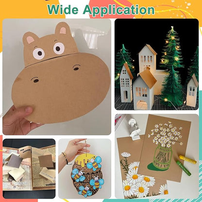 50 Sheets Brown Cardstock Paper, Colored Printer Paper 8.5 x 11, Card Stock - Image 7