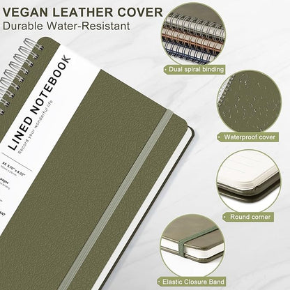 ABERLLS Green Lined Spiral Journal Notebook - Image 4