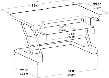 Ergotron – WorkFit-T Standing Desk Converter, Dual Monitor Sit Stand Desk Riser - Image 5