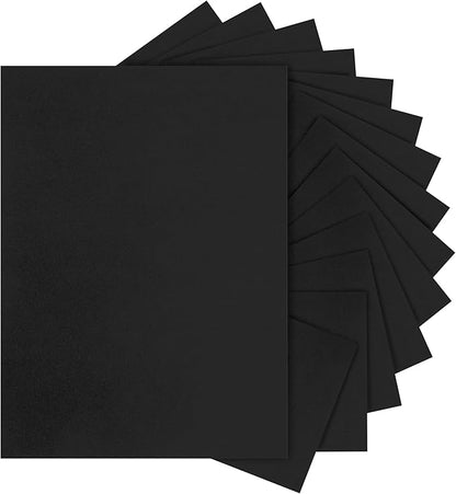 Silunkia 300 Sheets Black Cardstock 8.5 x 11 Printer Paper, 75lb Heavyweight by Silunkia
