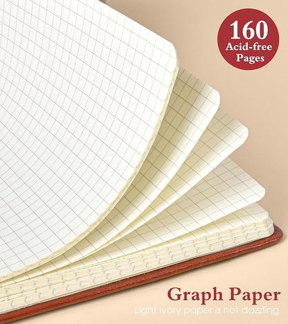 PAIBAS Graph Notebook for Women Men, 160 Pages Grid Paper, Graphing Notebooks - Image 4