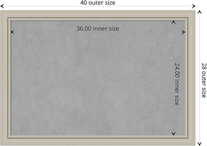 Amanti Art Silver Framed Magnetic Board 28x40 Large Vision Board - Image 4