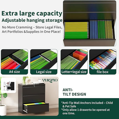 3 Drawer Lateral File Cabinet - Image 6