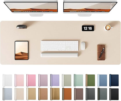 YSAGi Leather Desk Pad Protector, Office Desk Mat, Large Mouse Pad, Non-Slip PU by YSAGi