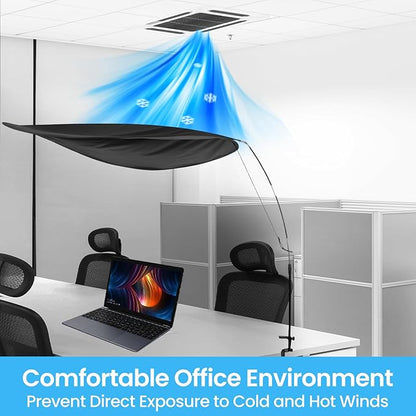 Adjustable Office Cubicle & Desk Shade – 55" Extra-Large Oval Design - Image 4