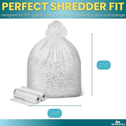 1InTheOffice Shredder Bags 15.8 Gallon, Paper Shredder Waste bags 15.8 Gal. - Image 3