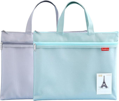 Pendancy Mesh Zipper Pouch 11x13.7 in, A4 Size Foldable Document Storage by Pendancy