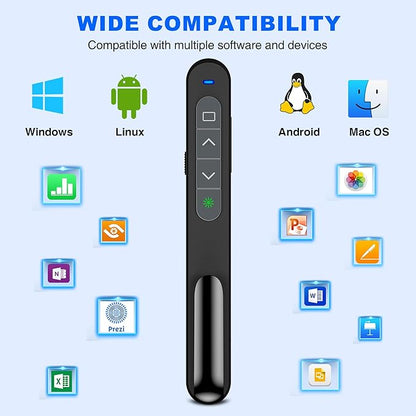 USB Type C 2 in 1 Rechargeable Wireless Presentation Clicker - Image 8