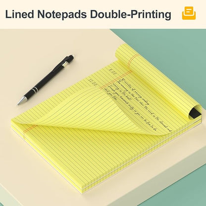 Yellow Legal Pads 8.5×11 Paper Tablets, College Ruled Yellow Writing Pads 3 - Image 5