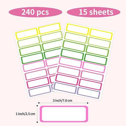 STARLIBOO Removable Labels, Removable Colored Labels Stickers, 1x3 Inch - Image 5