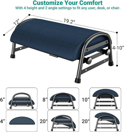 YEASHEIN Adjustable Foot Rest for Under Desk at Work, Ergonomic Under Desk - Image 2