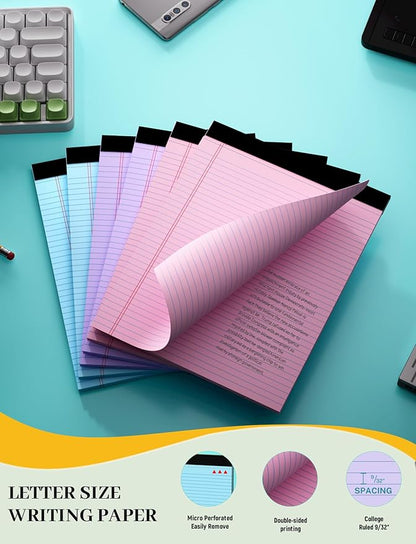 Legal Pads 8.5 x 11, 6 Pack Note Pads 8.5x11, Colored Legal Pads 8.5 x 11 - Image 3