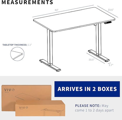 VIVO Electric 43 x 24 in Standing Desk, Memory Height Adjustment, 1B Series - Image 3